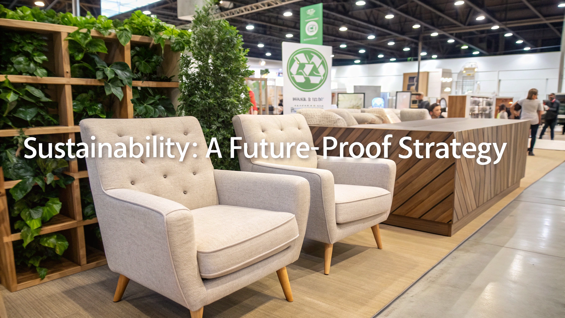 Modern upholstered chairs in a sustainable setting