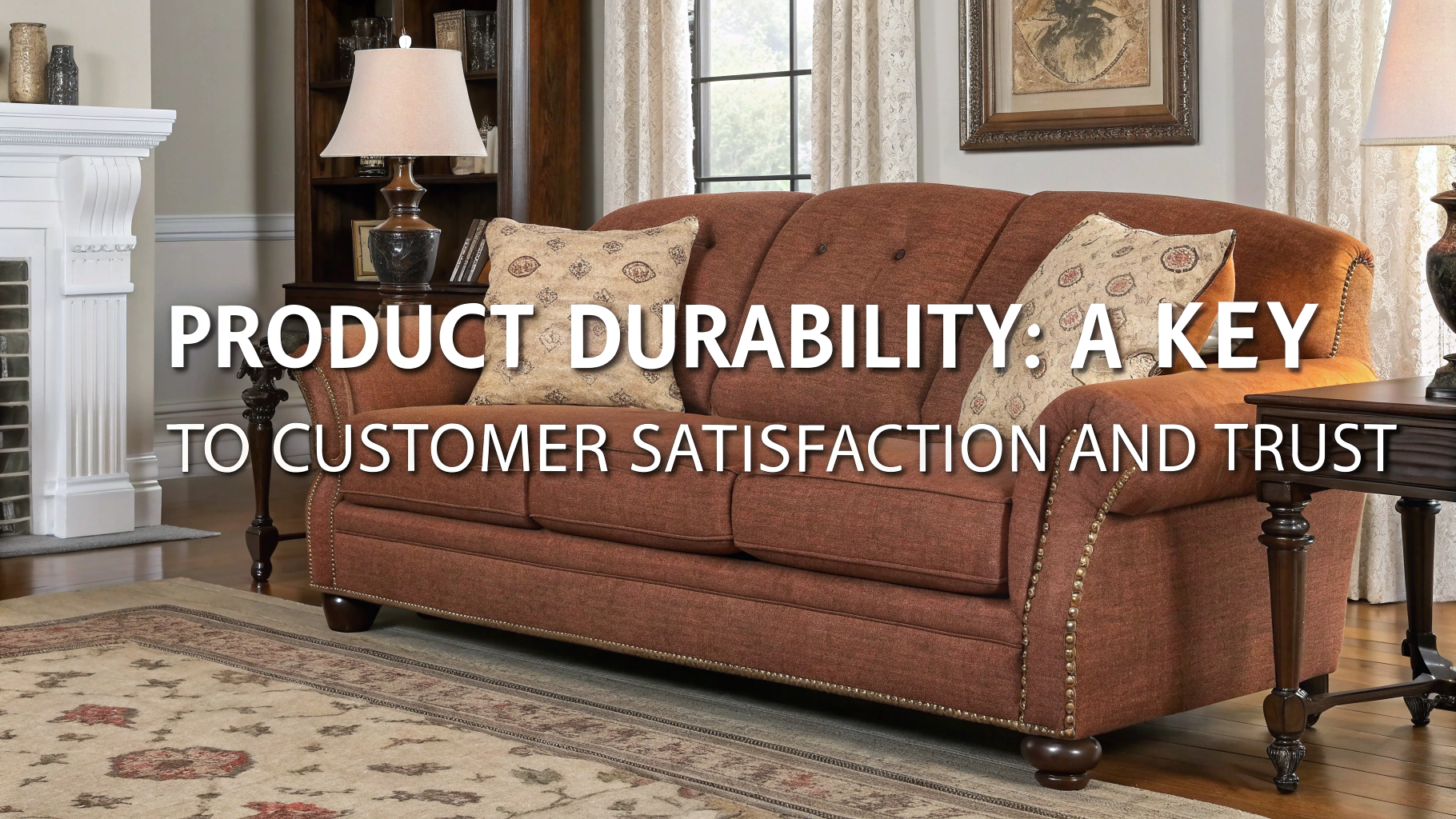 Durable upholstery sofa in a cozy living room setting