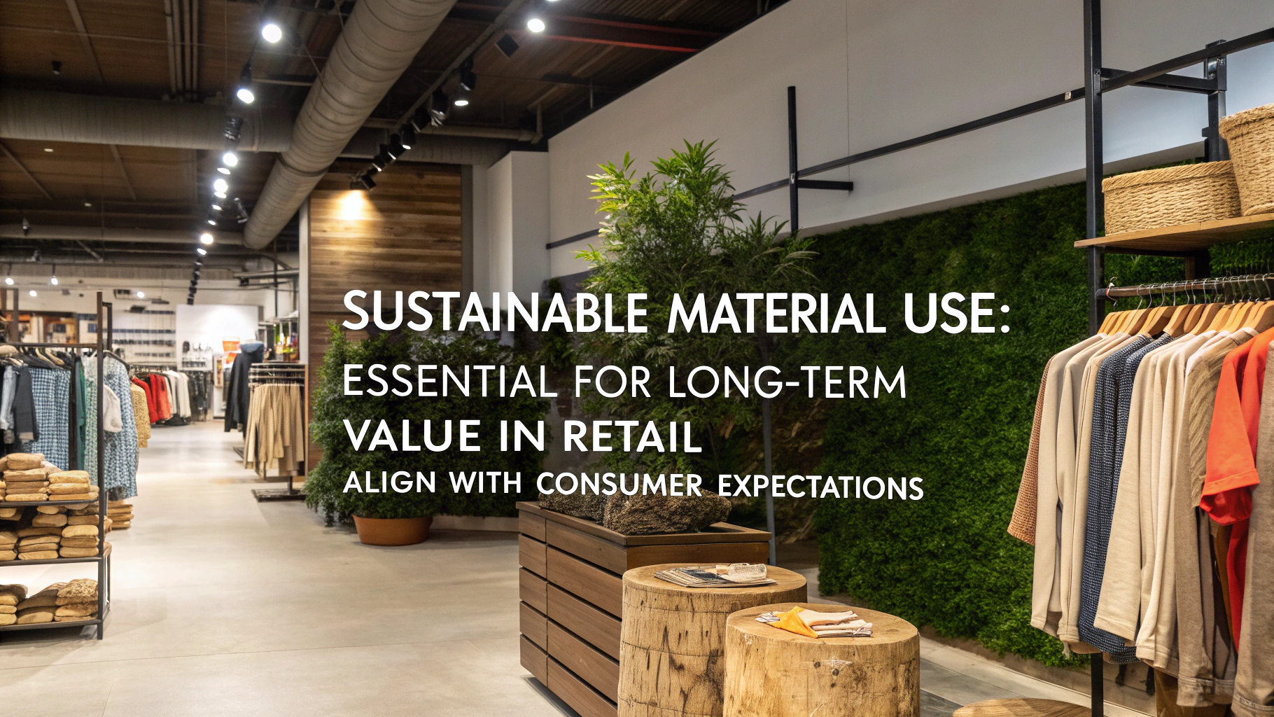 A modern retail space showcasing [sustainable materials](https://www.versaclouderp.com/blog/how-to-build-a-sustainable-inventory-management-strategy/)[^2] and furnishings in an eco-friendly design.