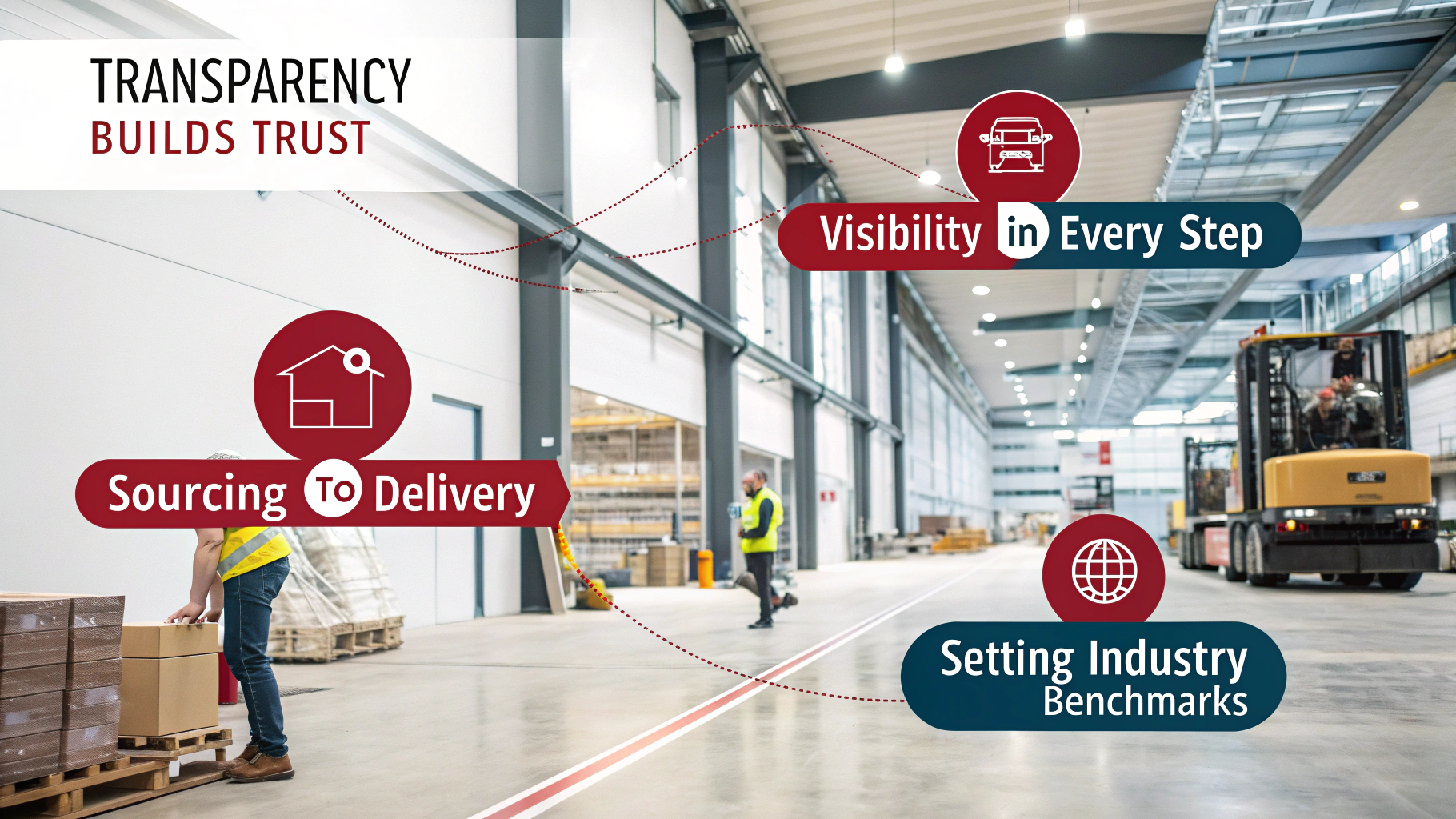 Warehouse operations with emphasis on transparency and trust in logistics