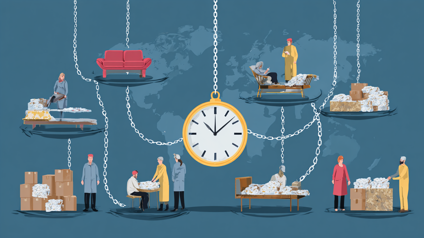 traditional furniture supply chain illustration