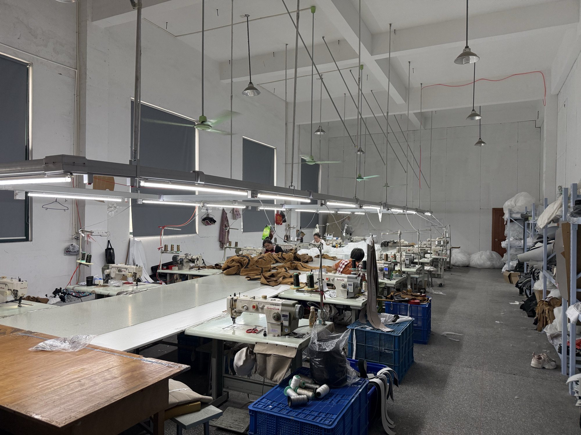 Sewing work for upholstered furniture production