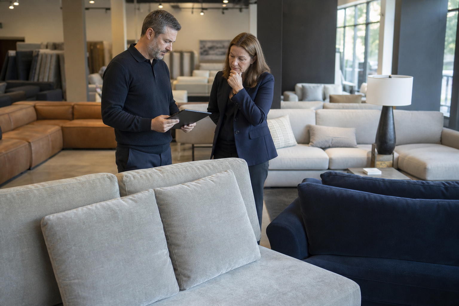 How much showroom space should a slow-selling sofa keep? for independent furniture retailers